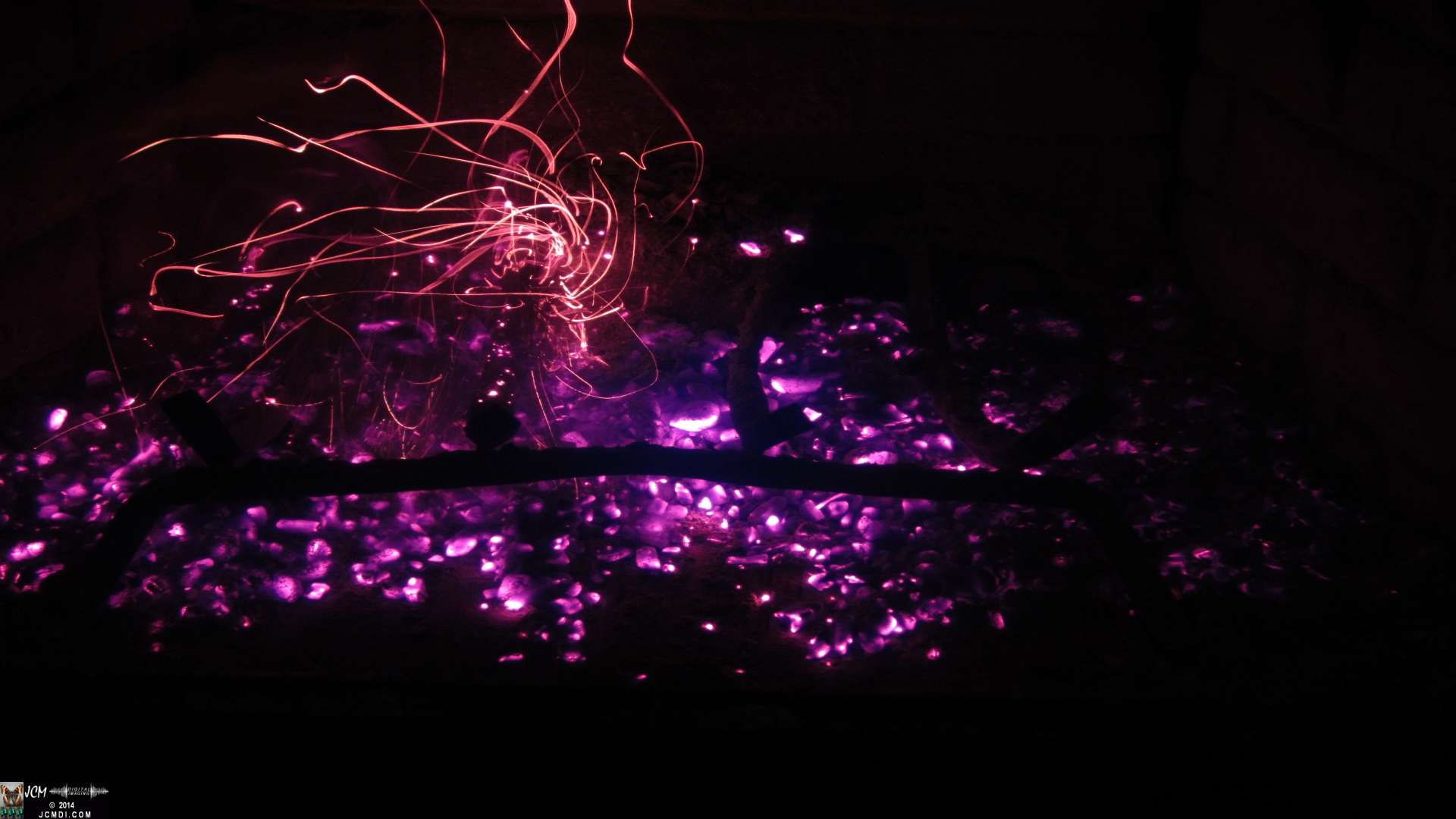 Long exposure still image from the JCMDI fireplace coals video V13860b